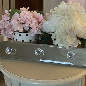 Gorgeous Mirror Wall Decor with 3 Crystal Hooks